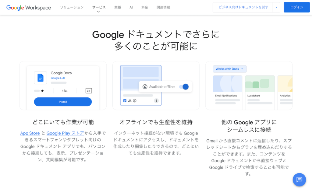 Wordだけじゃない! Googleドキュメントで文書作成を効率化しよう! Wordだけじゃない! Googleドキュメントで文書作成を効率化しよう!